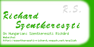richard szentkereszti business card