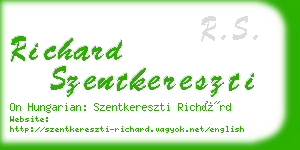 richard szentkereszti business card